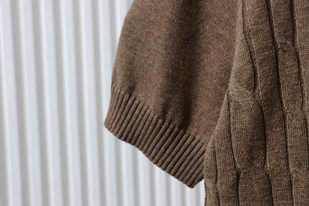       Loro Piana Cable-Knit Cotton Polo Shirt Dark Brown