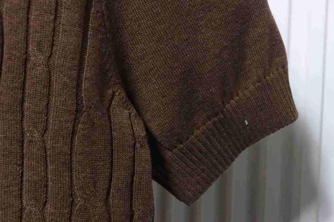       Loro Piana Cable-Knit Cotton Polo Shirt Dark Brown