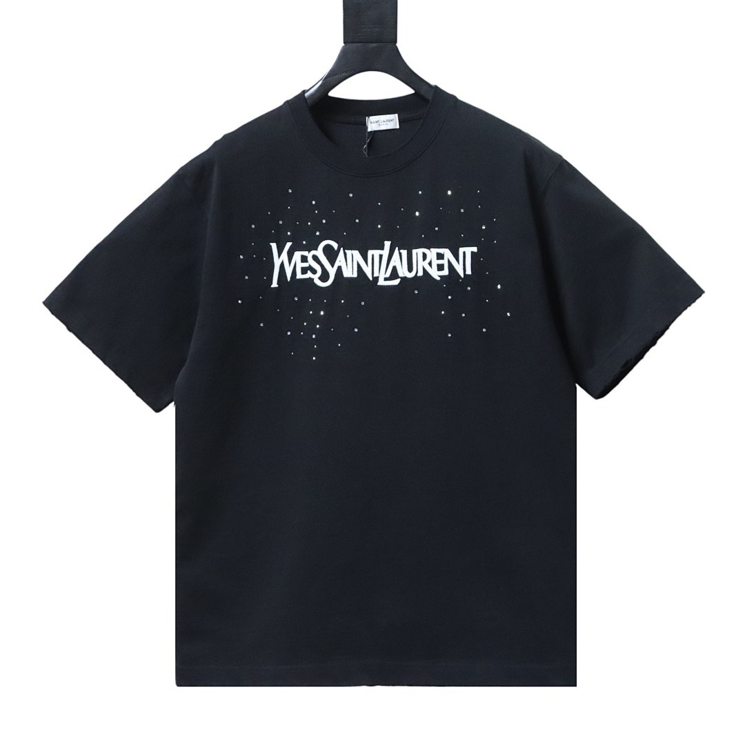     Saint Laurent Large Bord T Shirt Black