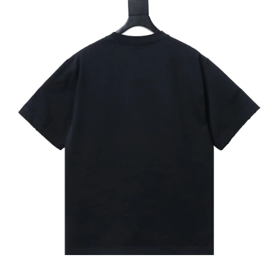 Top Quality Saint Laurent Large Bord T Shirt Black 02