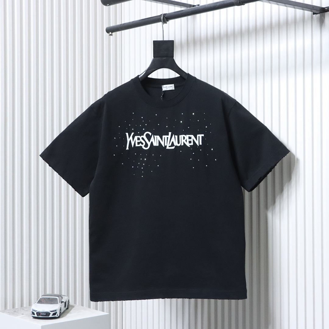     Saint Laurent Large Bord T Shirt Black