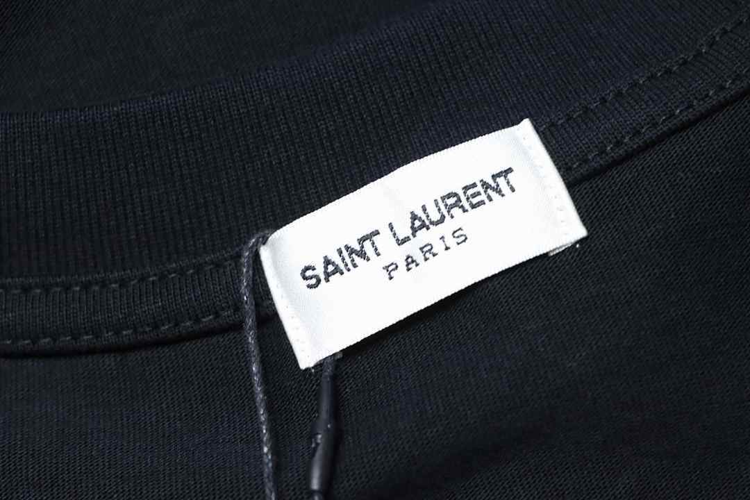     Saint Laurent Large Bord T Shirt Black