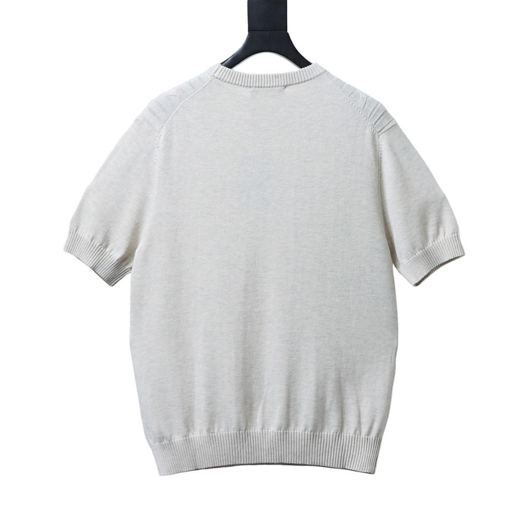 Top Quality      Loro Piana Cable-Knit Cotton Polo Shirt White