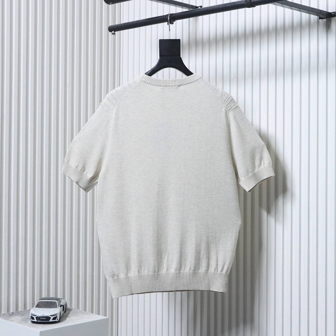 Top Quality      Loro Piana Cable-Knit Cotton Polo Shirt White