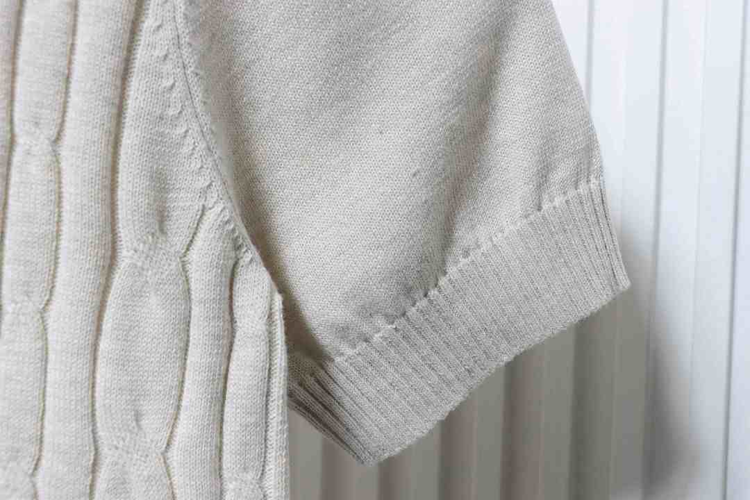 Top Quality      Loro Piana Cable-Knit Cotton Polo Shirt White