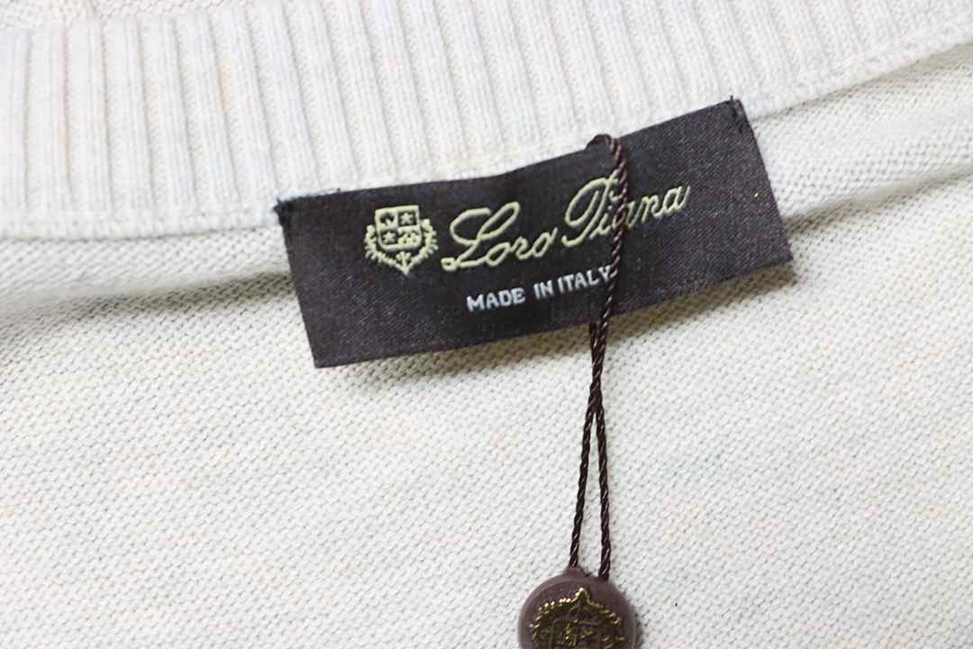 Top Quality      Loro Piana Cable-Knit Cotton Polo Shirt White