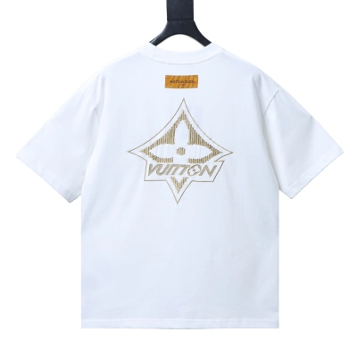 Top Quality Louis Vuitton Monogram Flower 3D Gradient Print T-Shirt White 02