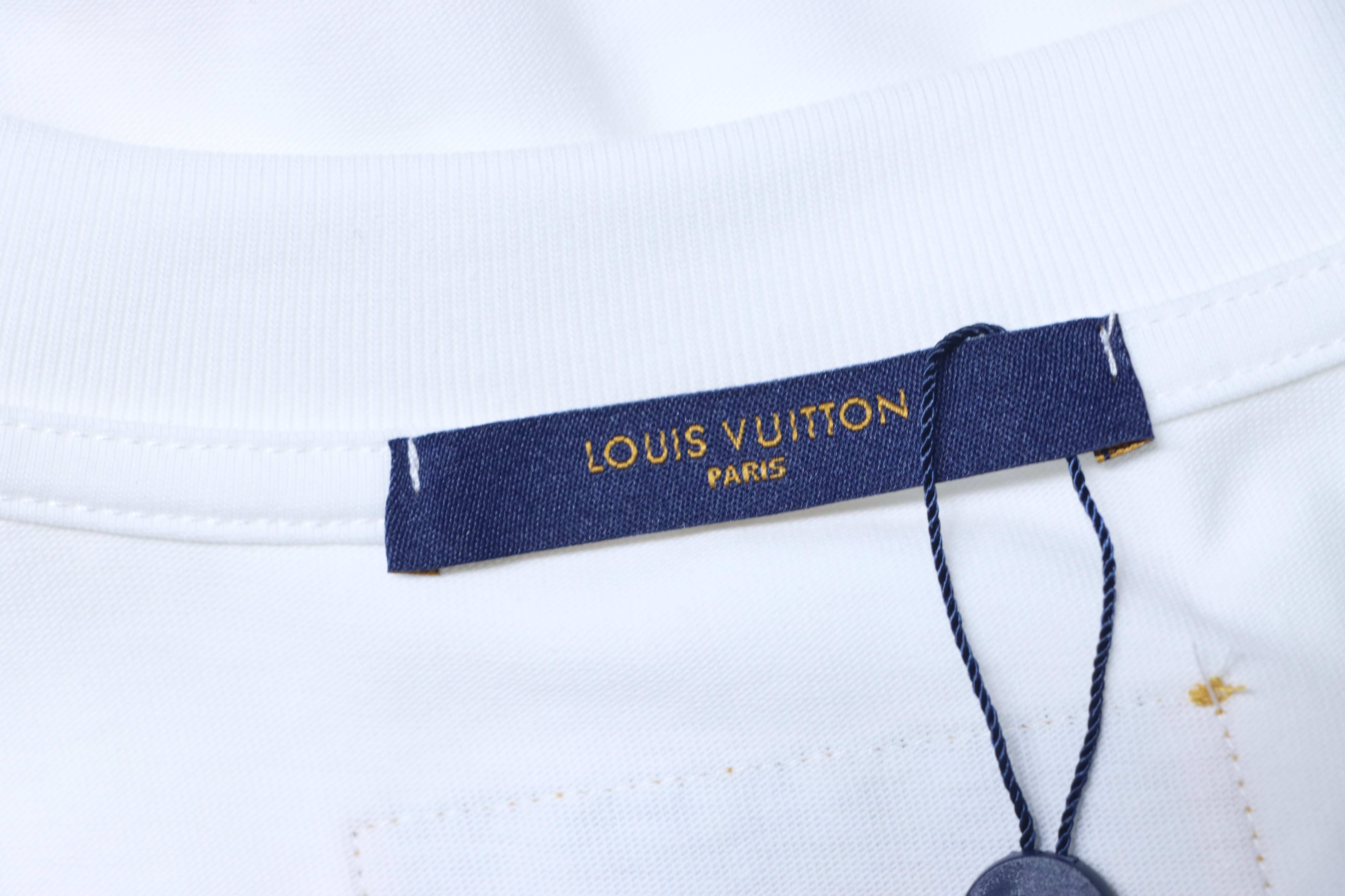     Louis Vuitton Monogram Flower 3D Gradient Print T-Shirt White