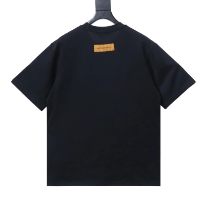 Top Quality Louis Vuitton Printed T-shirts Black 02