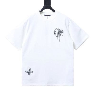 Top Quality Louis Vuitton Printed T-shirts White 01