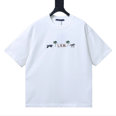 Top Quality Louis Vuitton Tropical Animals T-Shirt White 01