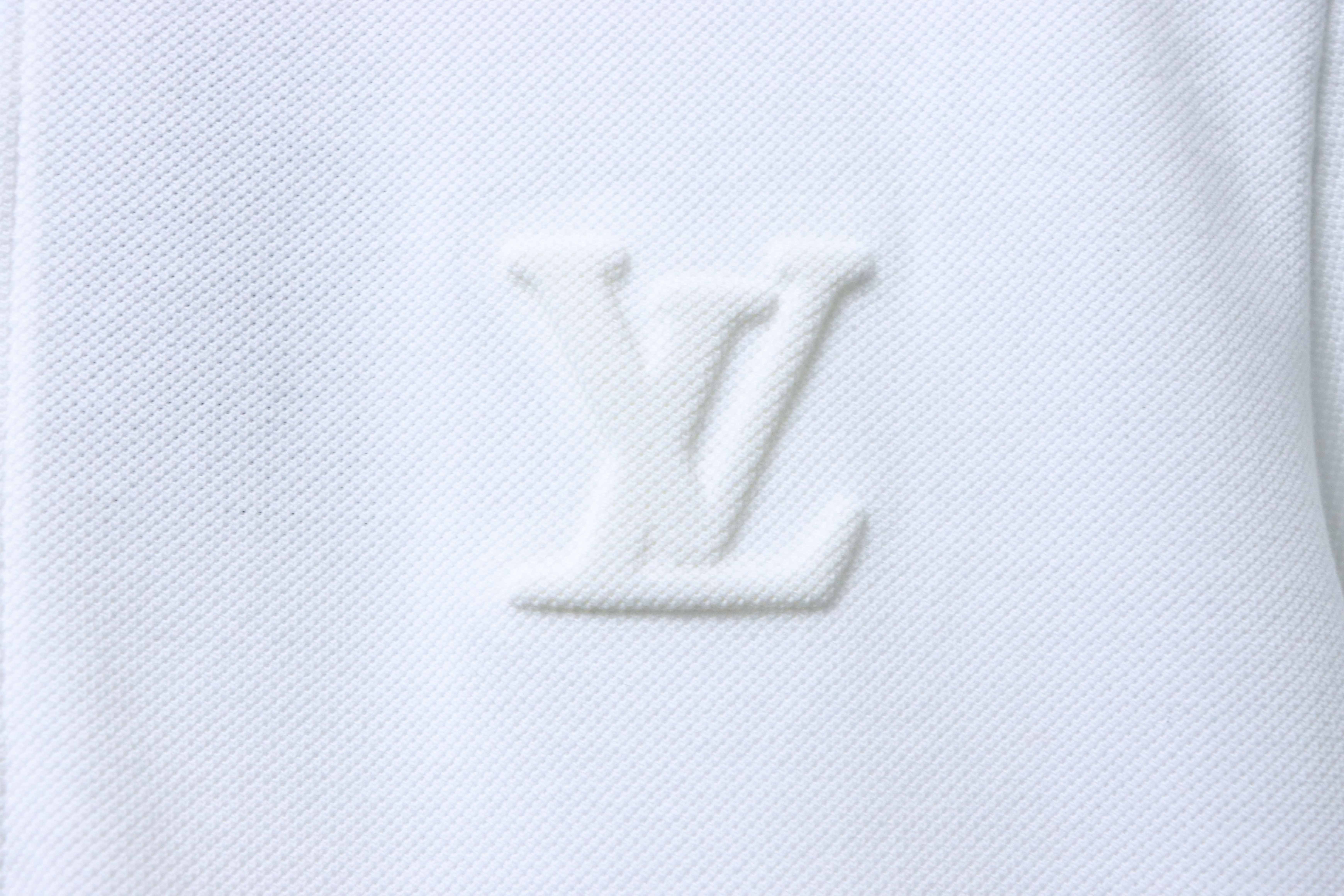     Louis Vuitton Zip-up  Polo Shirt White