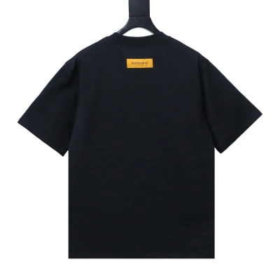 Top Quality Louis Vuitton Letter T-shirt Black 02