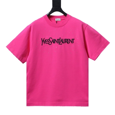 Top Quality Saint Laurent Large Bord T Shirt Rose 01