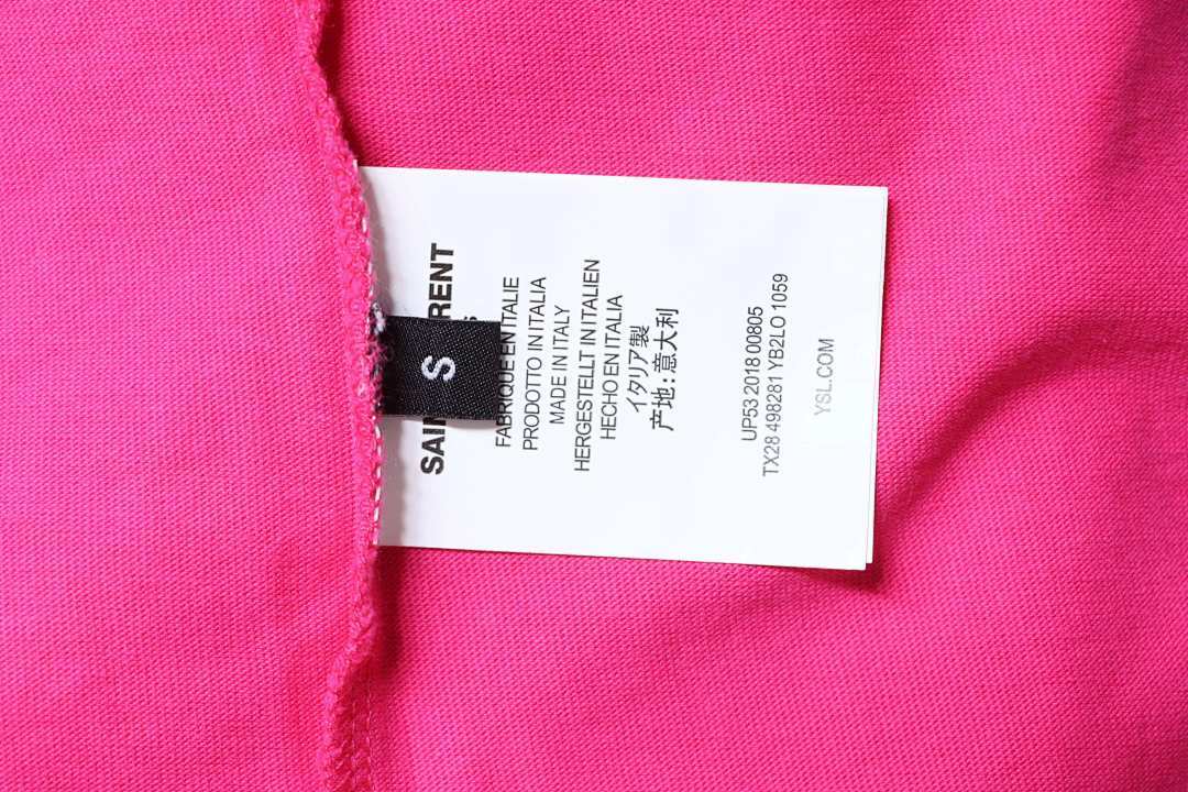     Saint Laurent Large Bord T Shirt Rose