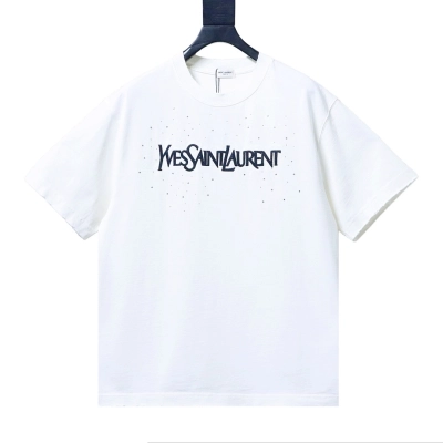 Top Quality Saint Laurent Large Bord T Shirt White 01