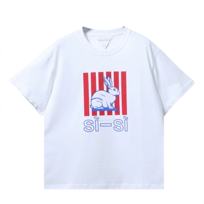 Bottega Veneta Cotton Printed Jersey T-Shirt White 01