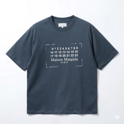 Maison Margiela 26SS Numeric Cotton Jersey T-shirt Vintage Blue 01