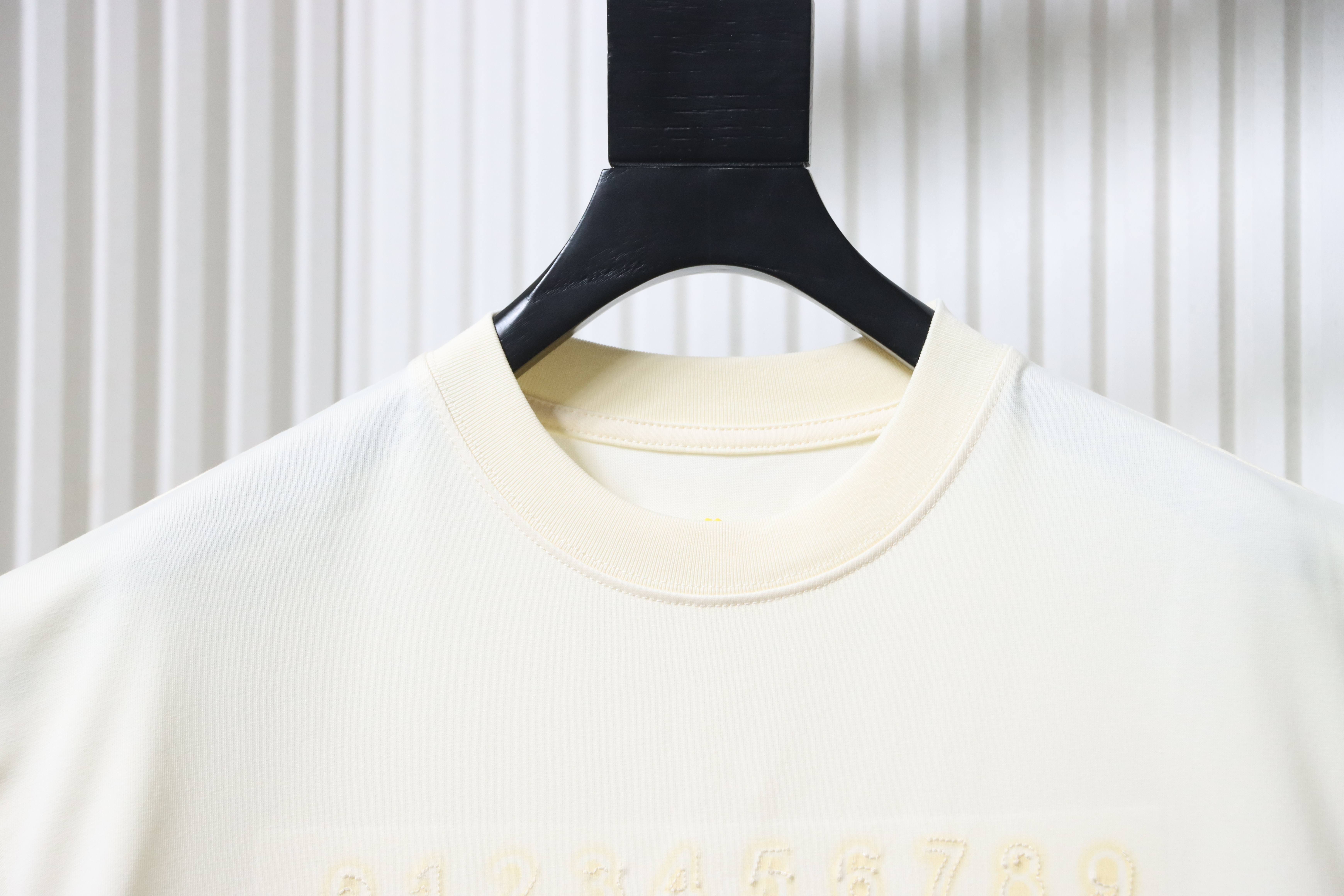    Maison Margiela MM6  Numeric Cotton Jersey T-shirt White