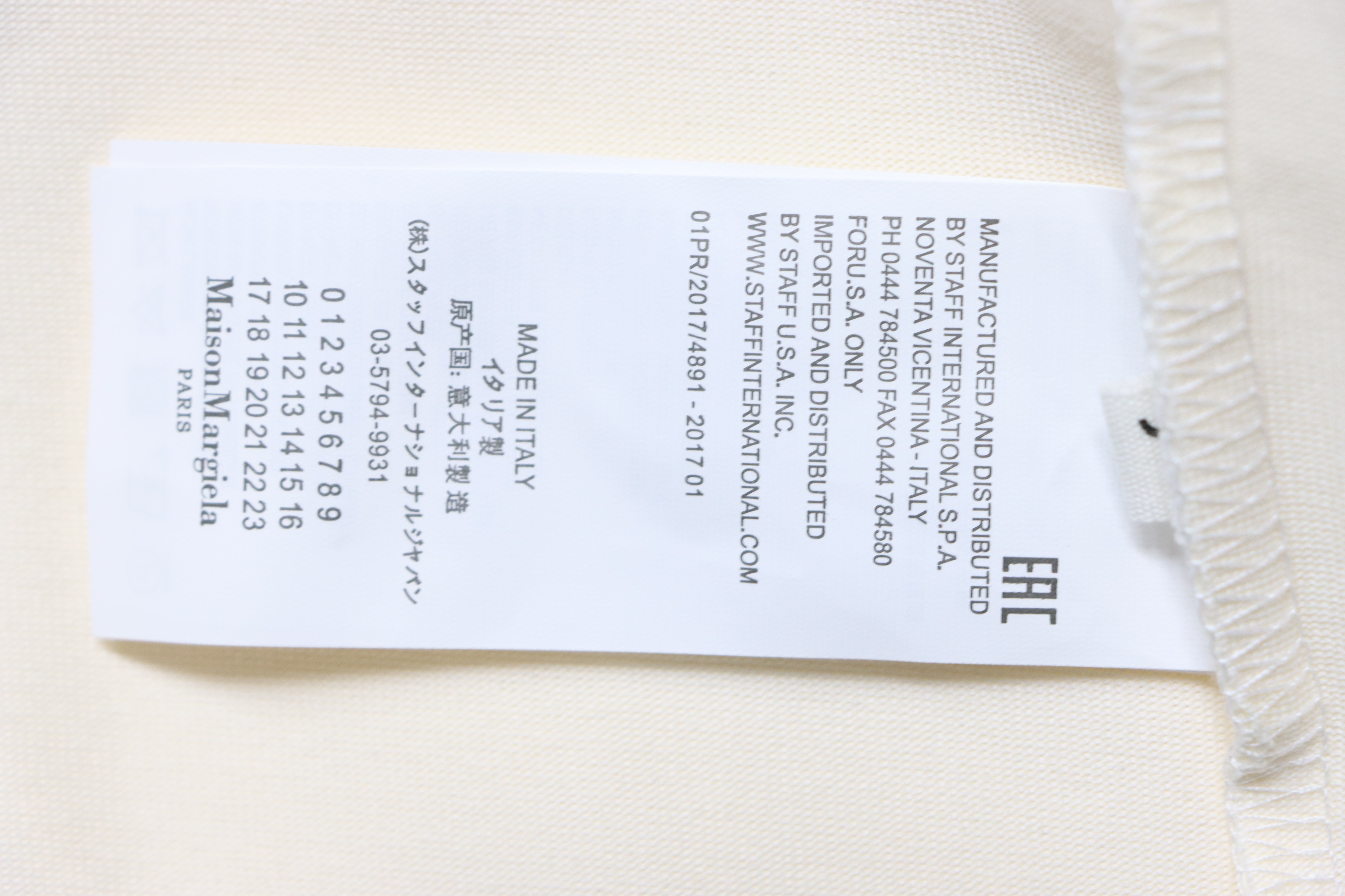    Maison Margiela MM6  Numeric Cotton Jersey T-shirt White