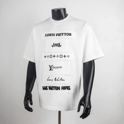 Top Quality Louis Vuitton Classic White T-shirt 6027 01