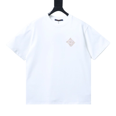 Top Quality     Louis Vuitton Colourful Embroidered T-shirt White 01