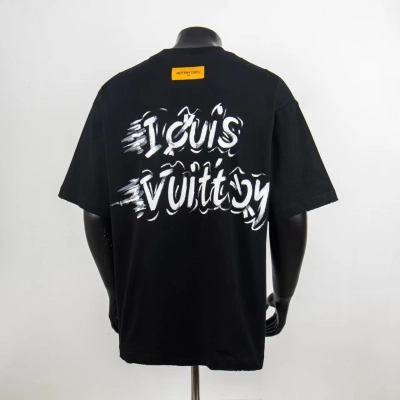 Top Quality Louis Vuitton Embossed T-Shirt Black 6030 02
