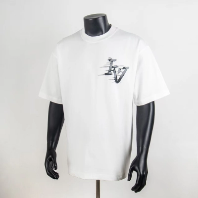 Top Quality Louis Vuitton Embossed T-Shirt White 6030 01