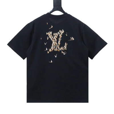 Top Quality     Louis Vuitton Embroidered Sailboat T-shirt Black 02