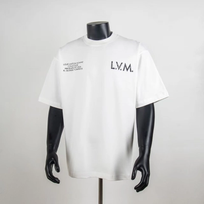Top Quality Louis Vuitton Letter T-Shirt White 6031 01