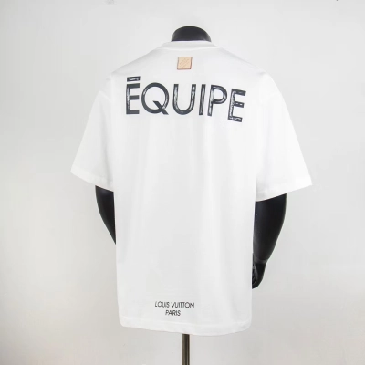 Top Quality Louis Vuitton Letter T-Shirt White 6031 02