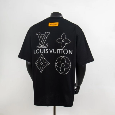 Top Quality Louis Vuitton Printed T-shirt Black 6026 02