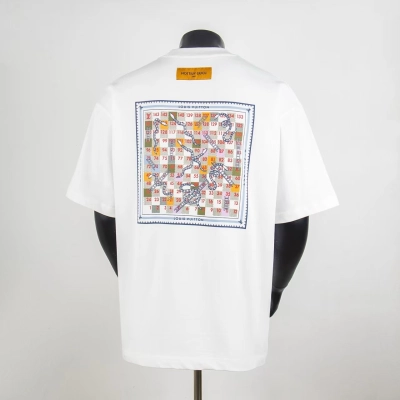 Top Quality Louis Vuitton Printed T-shirt White 6033 02