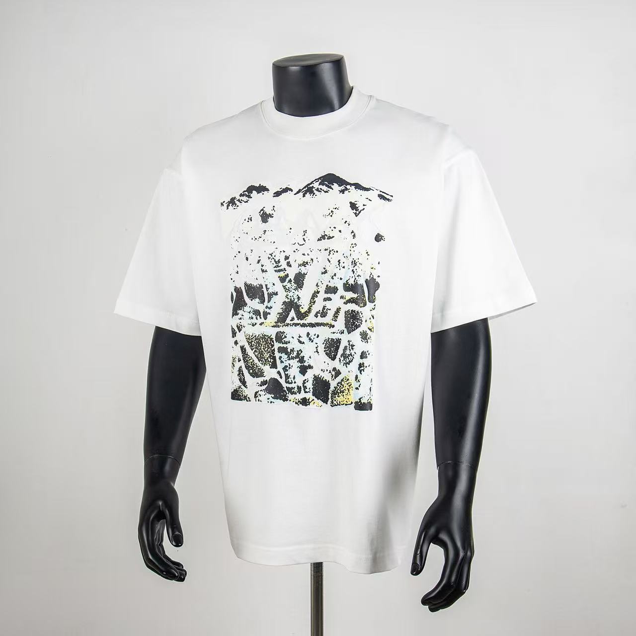     Louis Vuitton Velvet Jacquard Short-Sleeved T-Shirt 6003