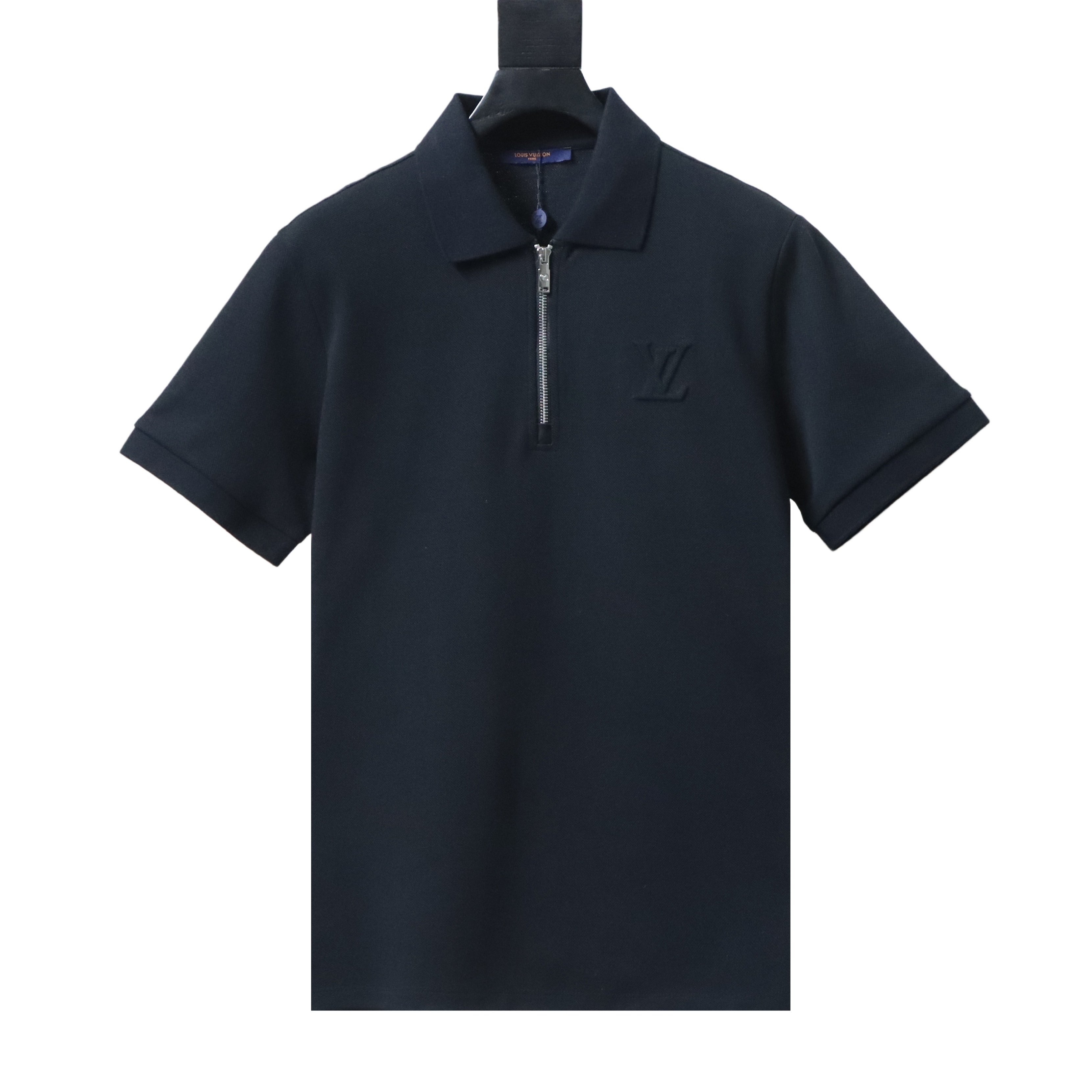    Louis Vuitton Zip-up  Polo Shirt Black