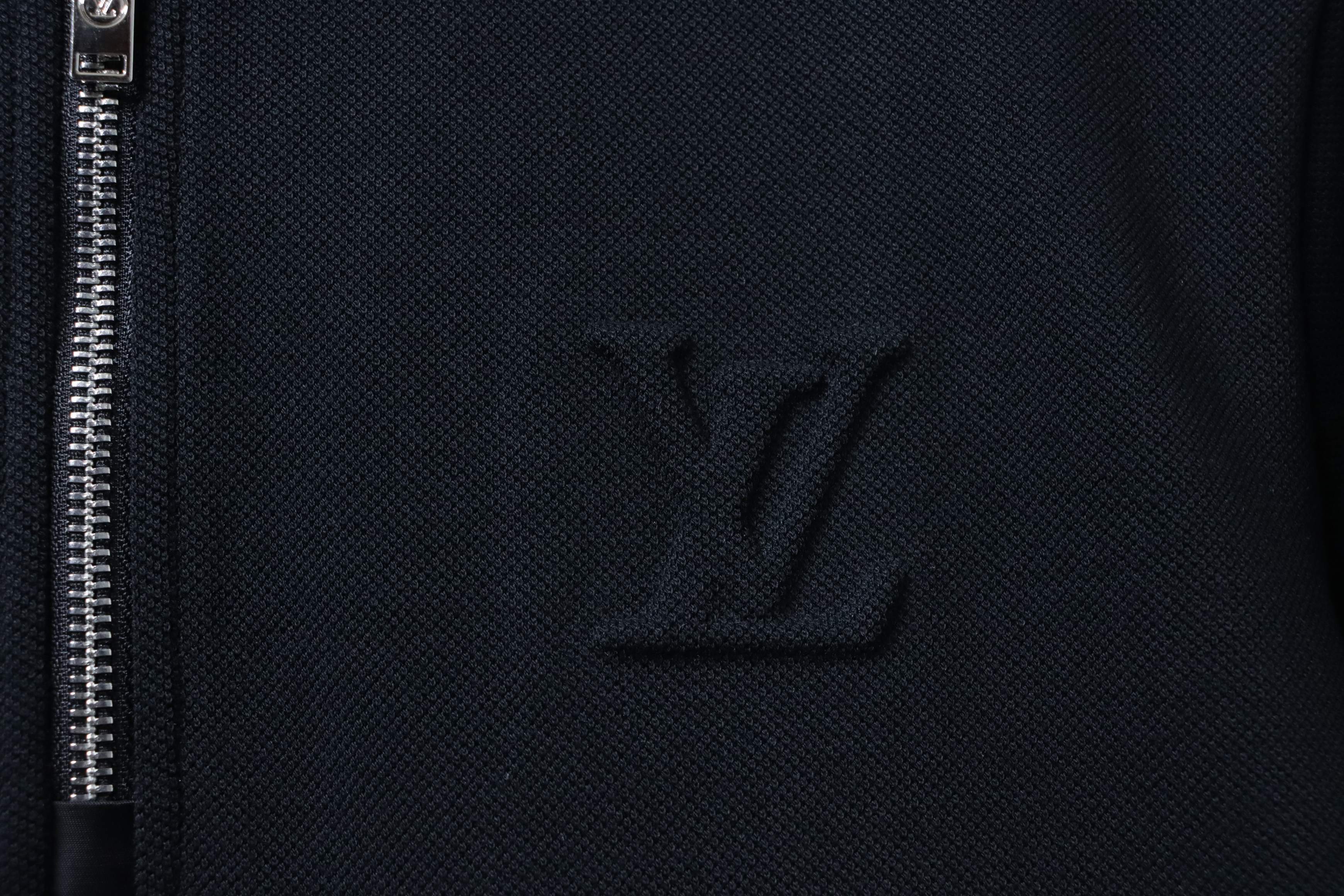     Louis Vuitton Zip-up  Polo Shirt Black