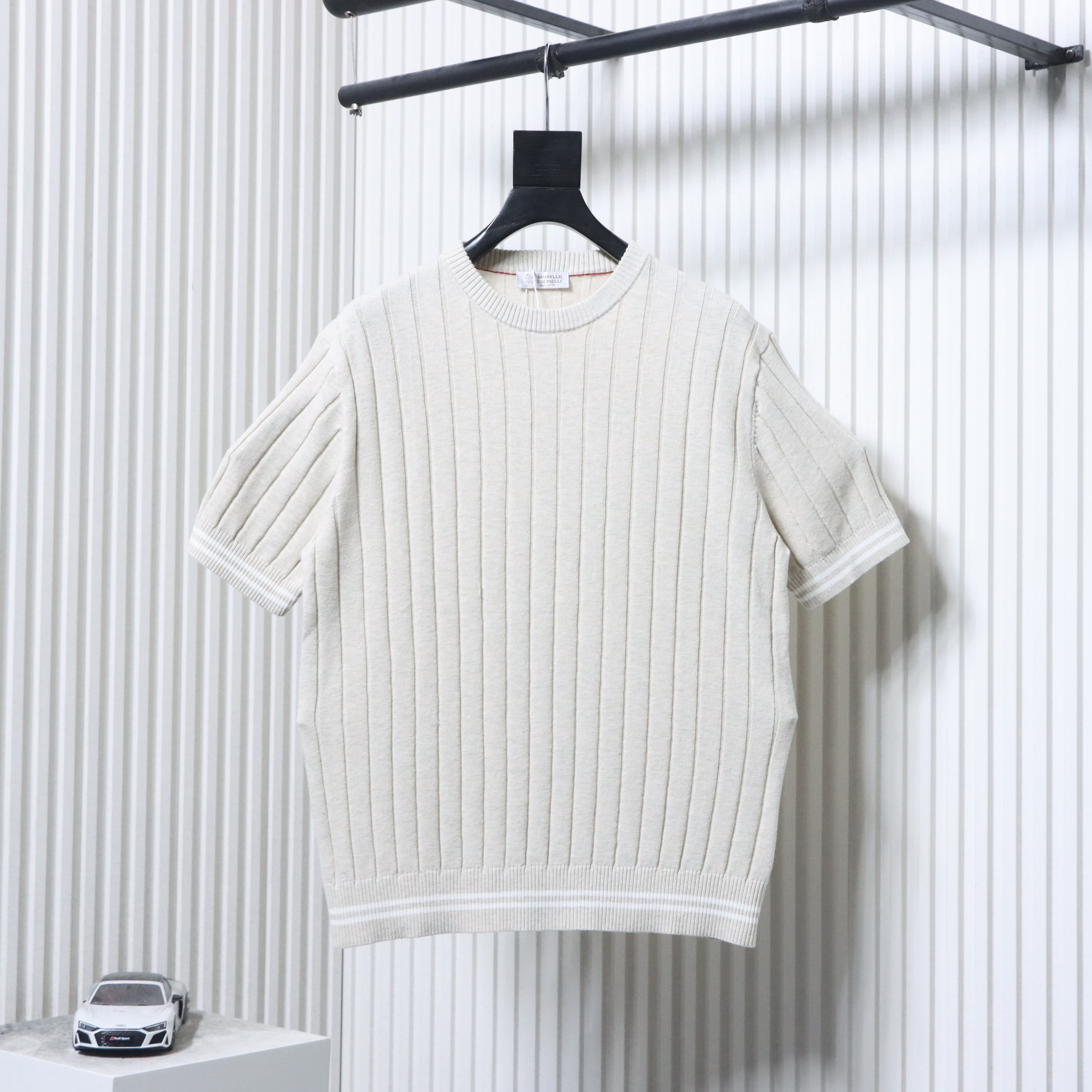    Brunello Cucinelli Henley collar T-shirt White
