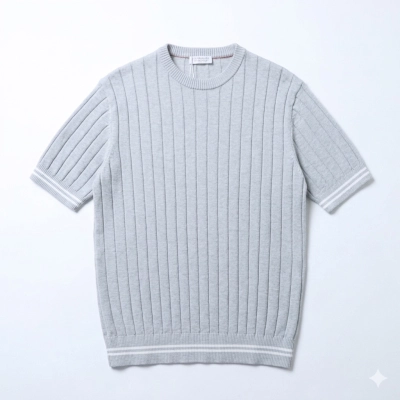 Brunello Cucinelli Henley collar T-shirt Grey 01