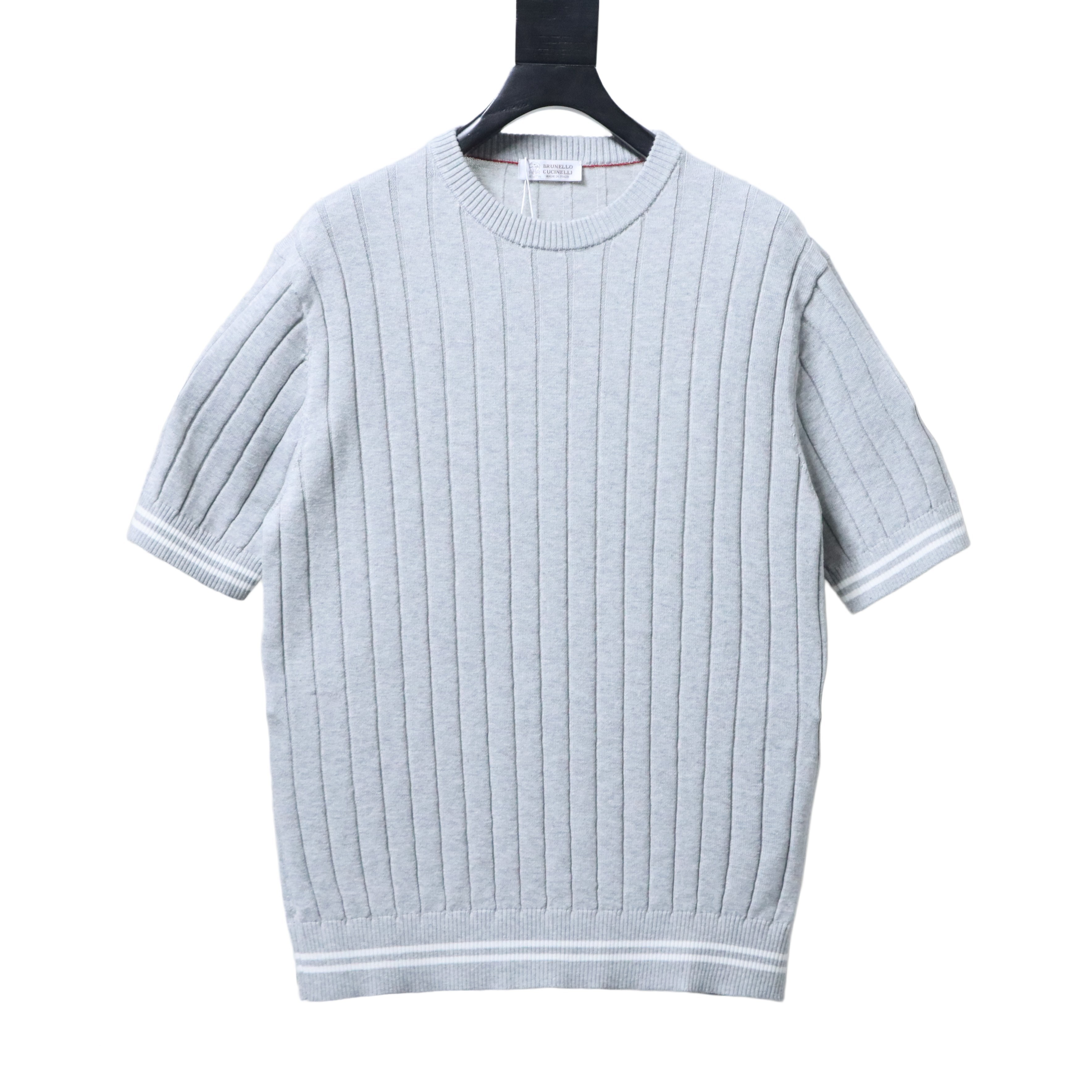    Brunello Cucinelli Henley collar T-shirt Grey