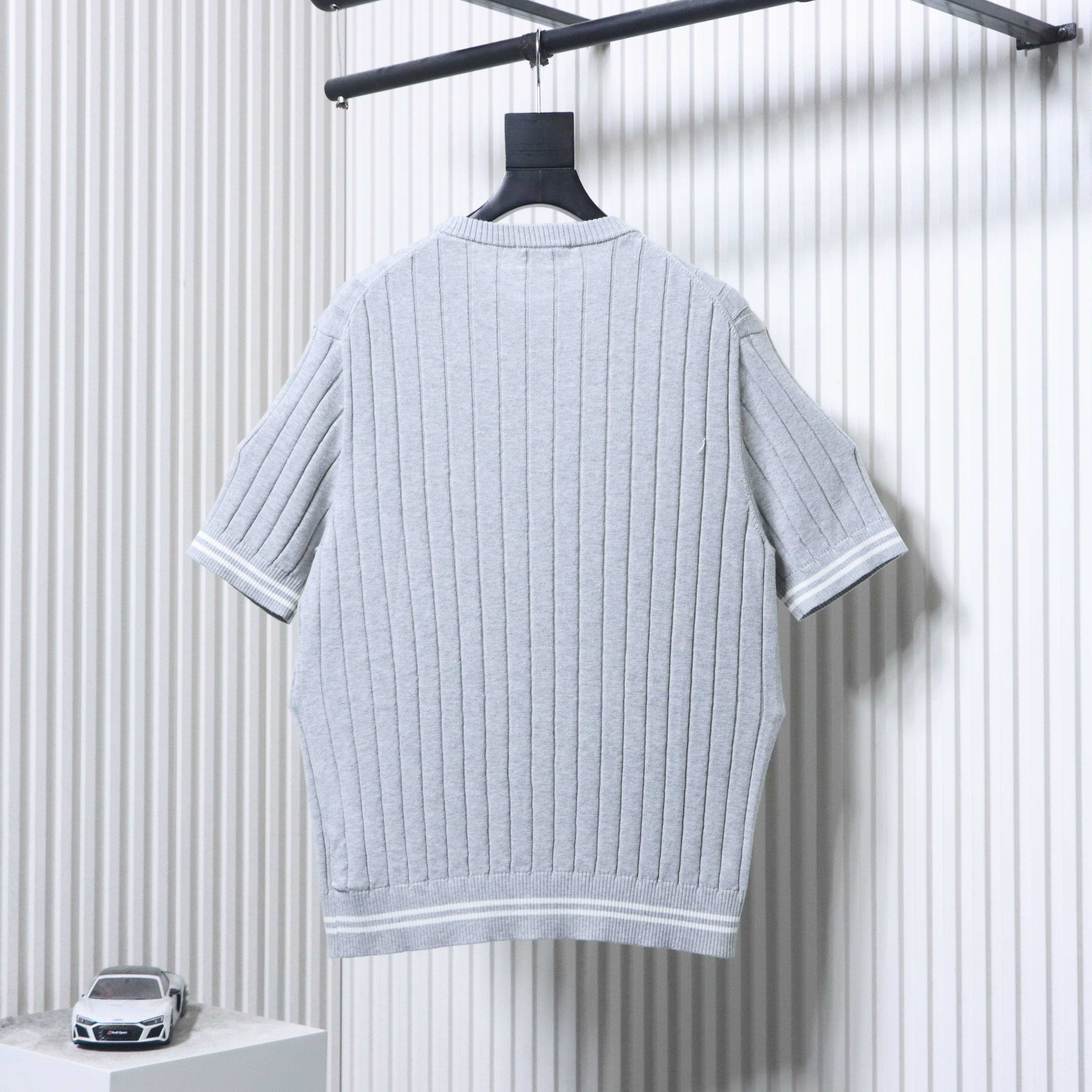    Brunello Cucinelli Henley collar T-shirt Grey