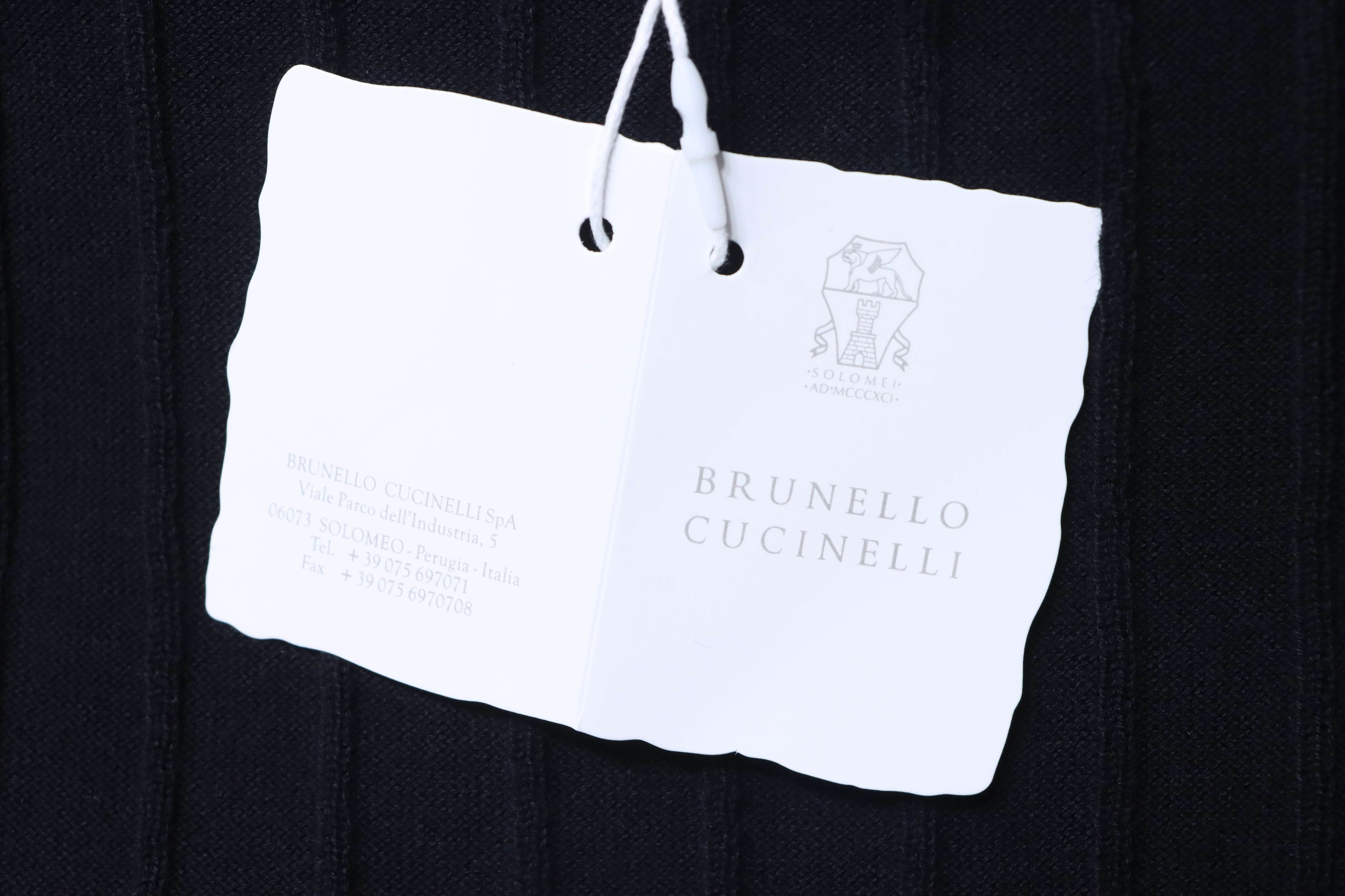    Brunello Cucinelli Henley collar T-shirt Black