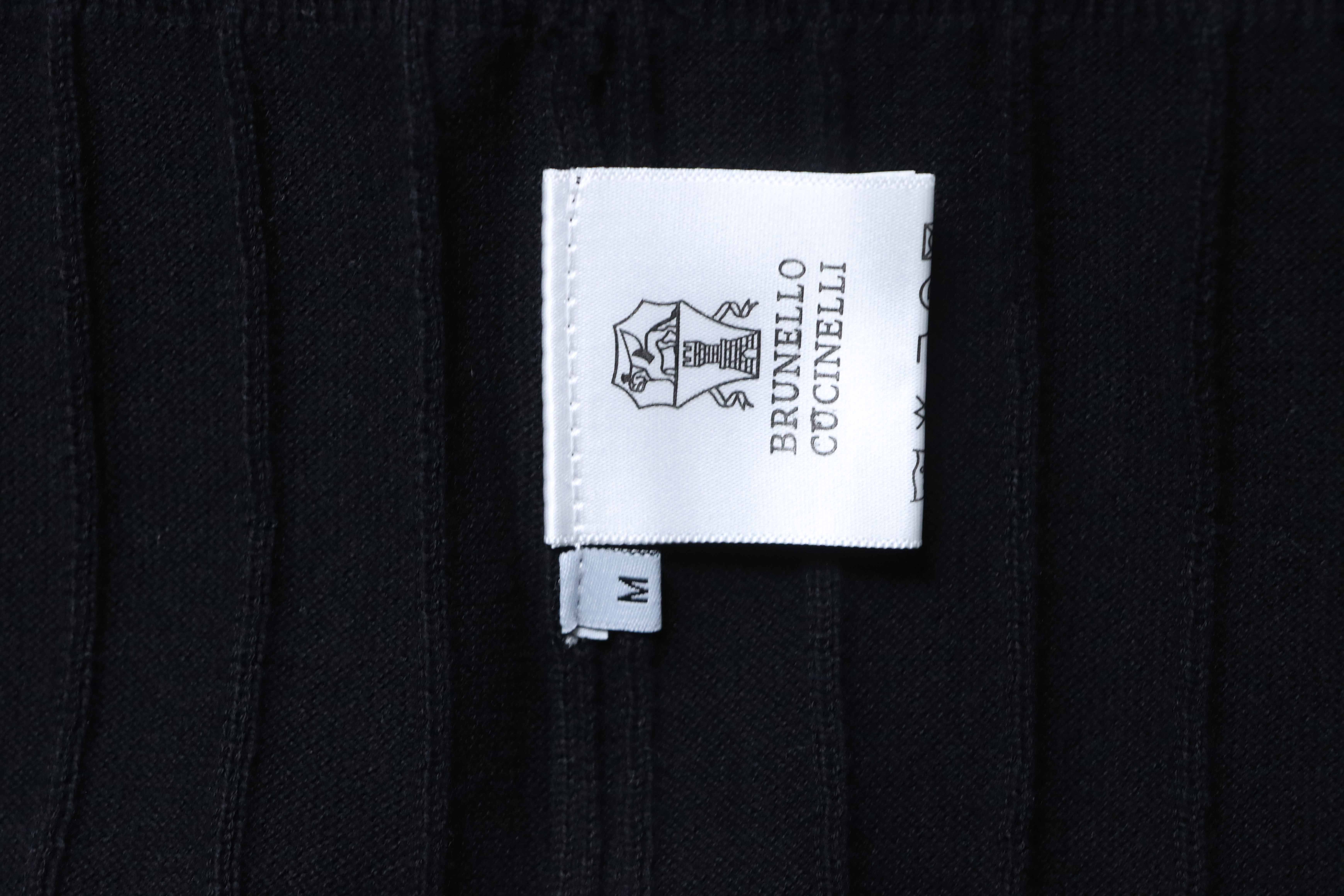    Brunello Cucinelli Henley collar T-shirt Black