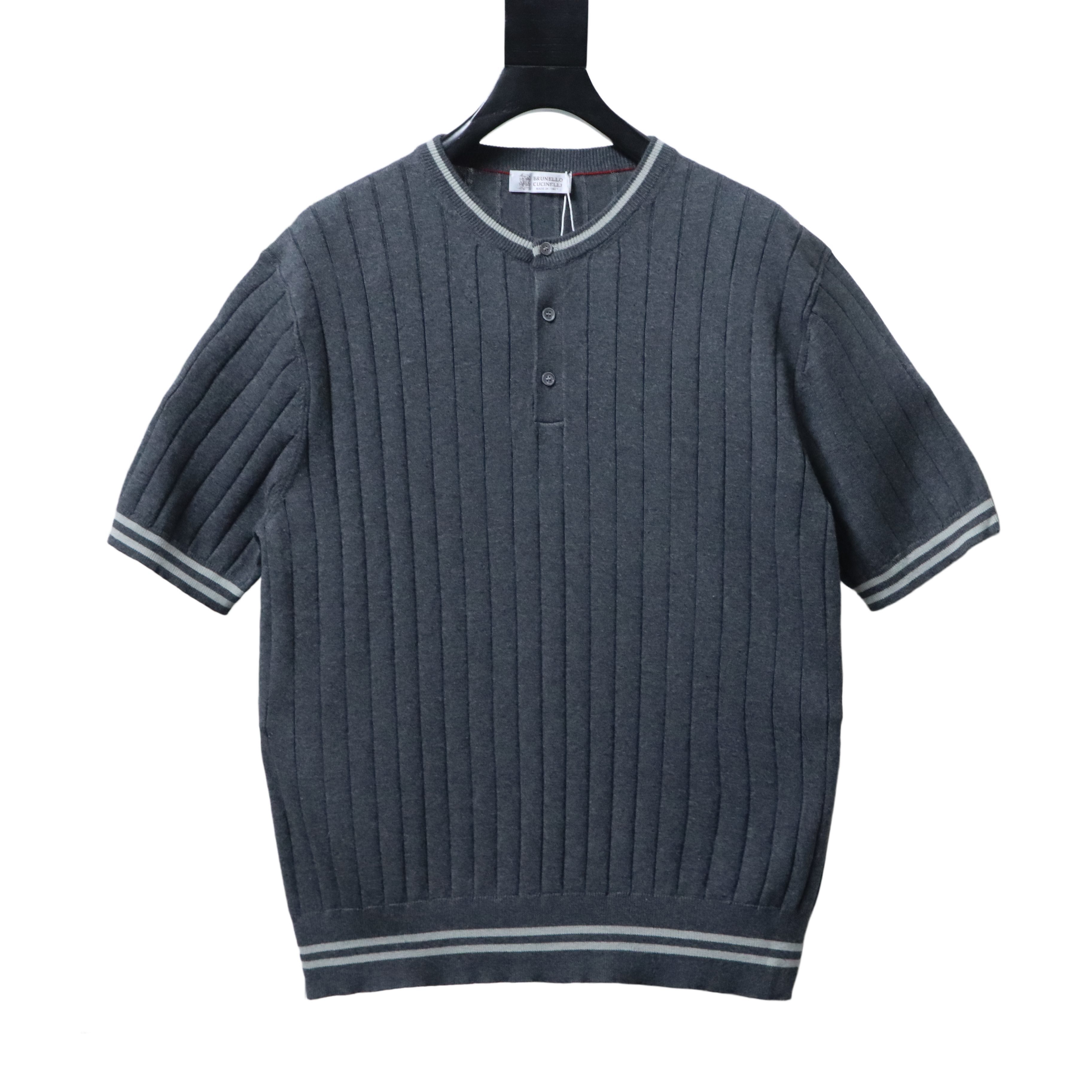    Brunello Cucinelli Henley collar T-shirt
