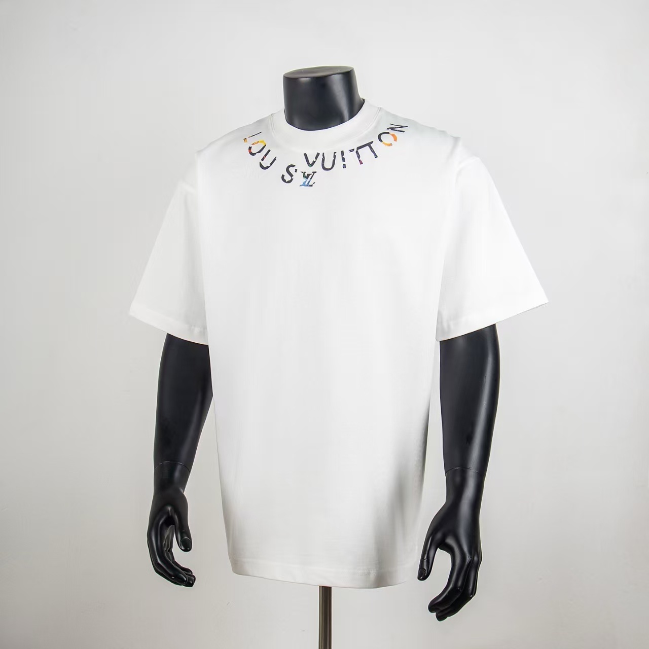     Louis Vuitton Embellished Signature T-Shirt White 6020