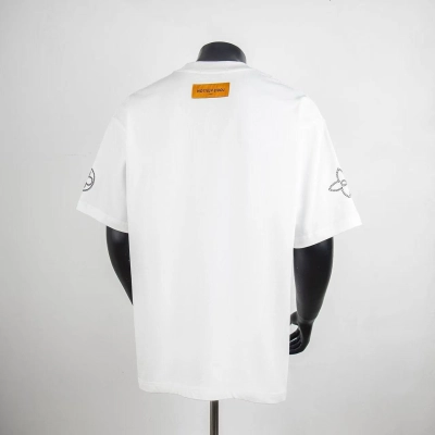 Top Quality     Louis Vuitton Embossed T-Shirt White 6013 02