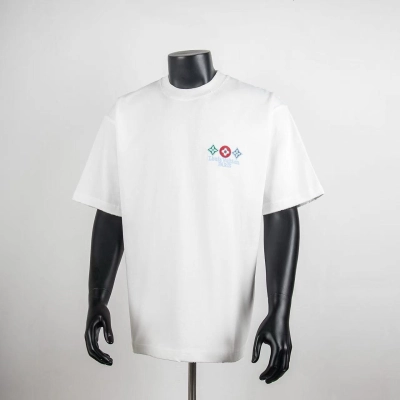 Top Quality     Louis Vuitton Embossed T-Shirt White 6014 01