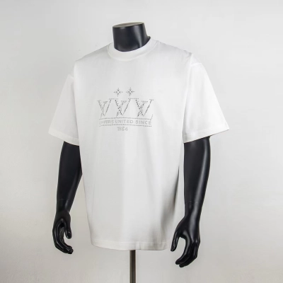 Top Quality Louis Vuitton Embossed T-Shirt White 6023 01