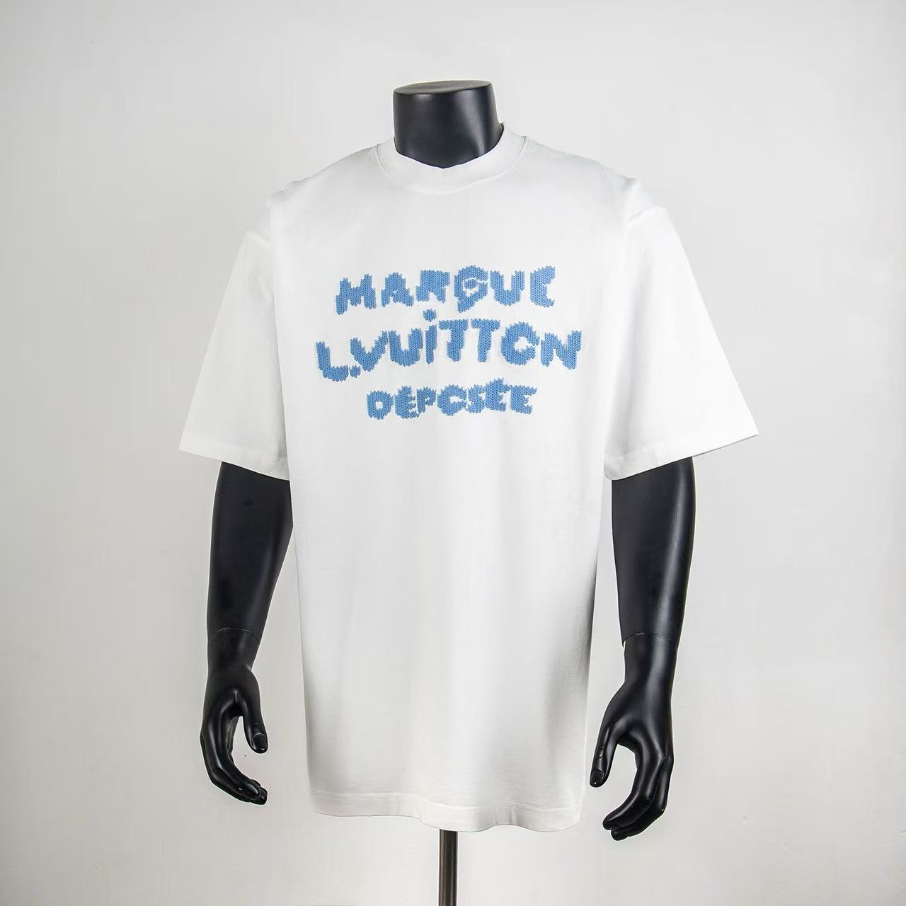     Louis Vuitton Embroidered Signature T-Shirt White 6015