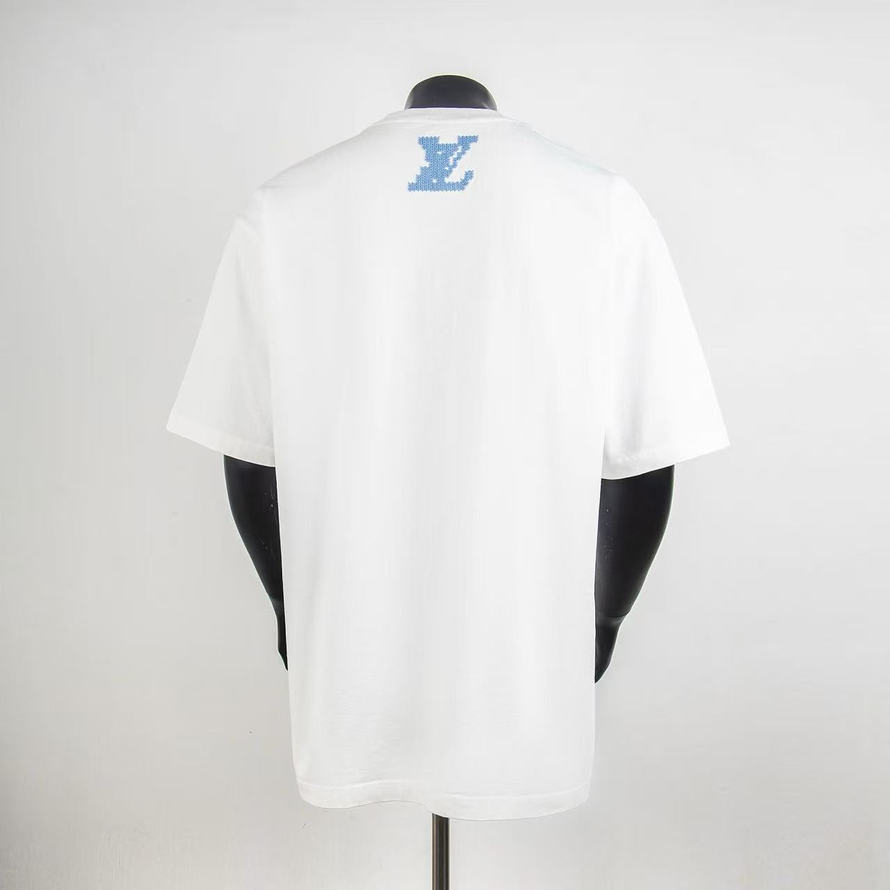     Louis Vuitton Embroidered Signature T-Shirt White 6015