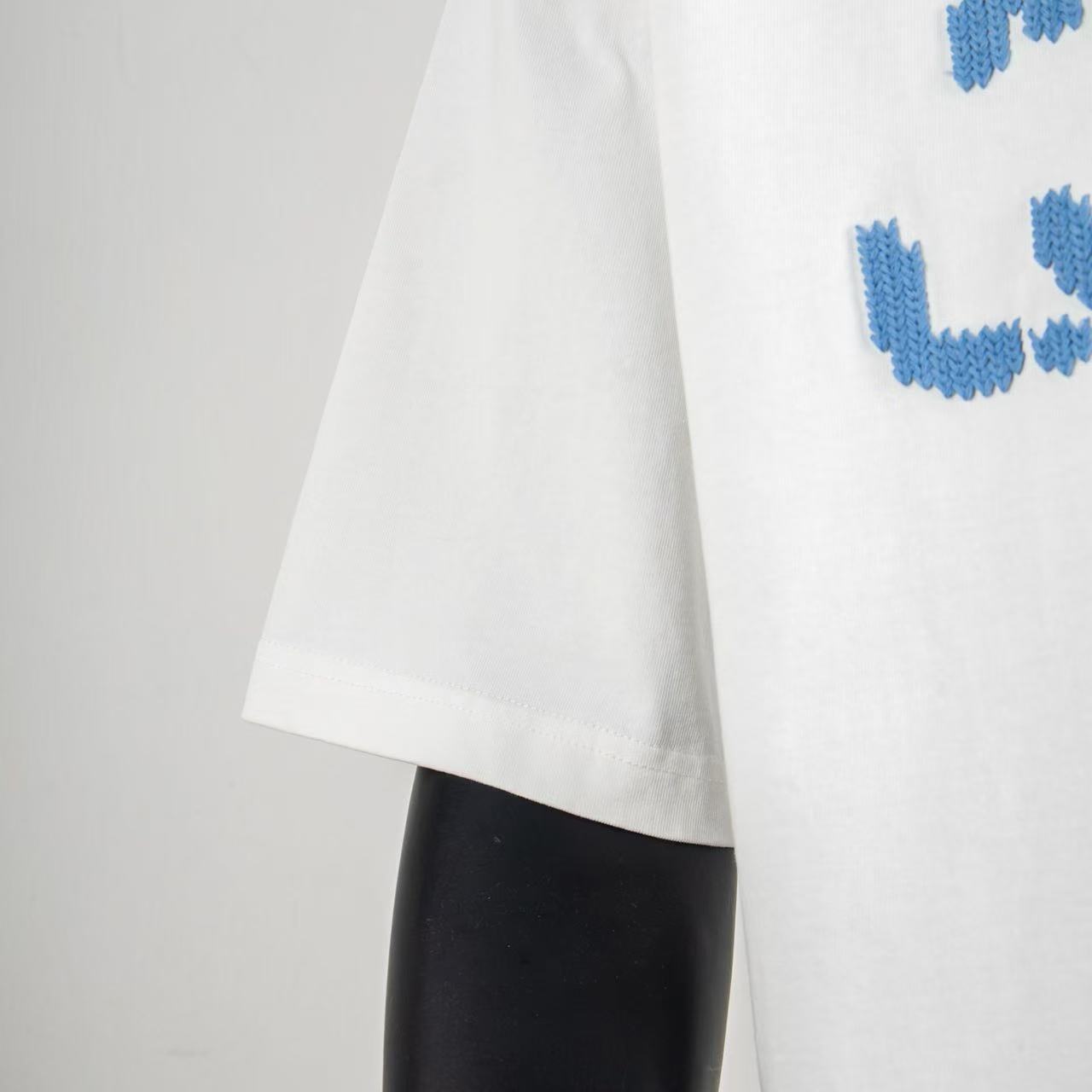     Louis Vuitton Embroidered Signature T-Shirt White 6015